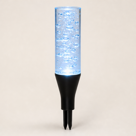 Lumoglow – Solar Bubble Crystal IP65 Weatherproof Pathway Lights + 50% OFF Blue