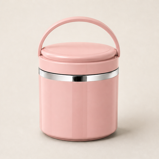 Warmnest – Leakproof Stainless Steel Insulated Lunch Box with Handle + 50% OFF Pink