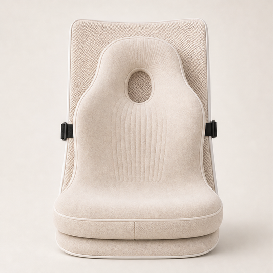 Spinalux – Memory Foam Lumbar Support Cushion with Spinal Cut-Out + 50% OFF Beige