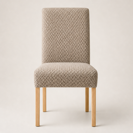 Weavecroft – Stretch-Fit Basketweave Chair Cover + 50% OFF Taupe