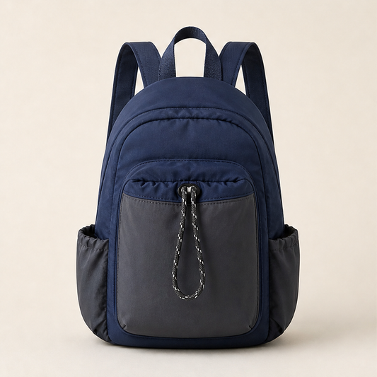 Colormee – Lightweight Water-Resistant Color Block Mini Backpack + 50% OFF Navy