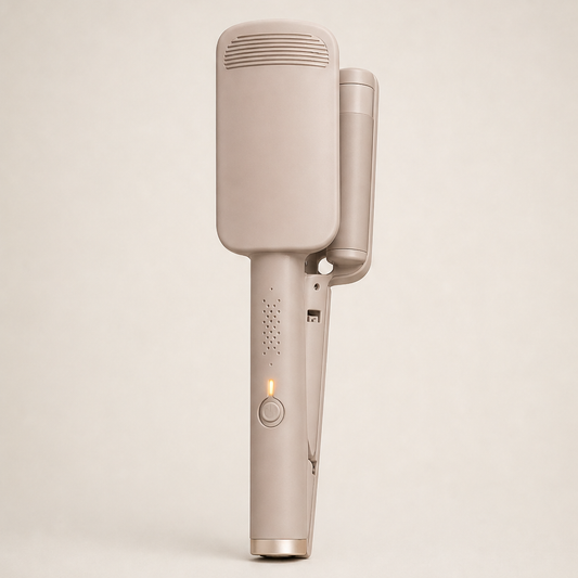 Wavora – Deep U-Barrel Heat Protect Wavy Curling Iron + 50% OFF Beige