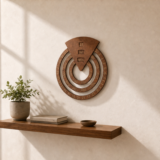 Dialcroft – Rotating Hardwood Perpetual Calendar Wall Decoration + 50% OFF lifestyle