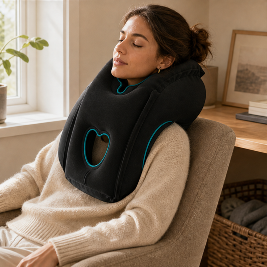 Restflow – 360° Multi-Angle Support Inflatable Travel Pillow + 50% OFF lifestyle