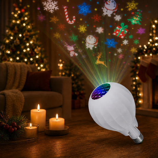 Wintermere – Rotating 16-Pattern Christmas Projector Bulb + 50% OFF lifestyle