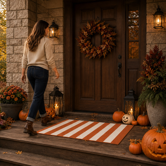 Threshbold – Non-Slip, Stain-Resistant Striped Door Mat + 50% OFF lifestyle