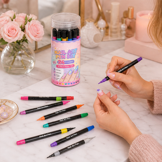 Nailuxe Studio – 24 Colour Dual-Tip Nail Art Pens Set + BUY 1 + PICK 1 FREE COLOR lifestyle