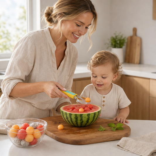 Bellamel – 3-in-1 Melon Baller, Carver & Slicer Fruit Scoop Set + 50% OFF lifestyle