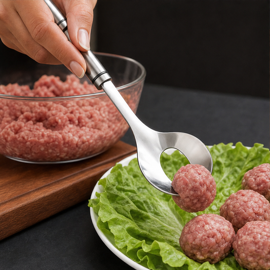 Panzello – No-Stick Squeeze Action Stainless Steel Meatball Maker Spoon + 50% OFF lifestyle