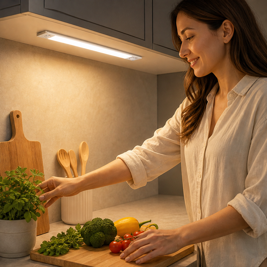Glowarc – 76-LED Motion Sensor Rechargeable Under Cabinet Light + 50% OFF lifestyle
