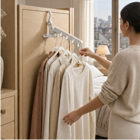StowArch – Space-Saving 5-in-1 Folding Hanger Set lifestyle