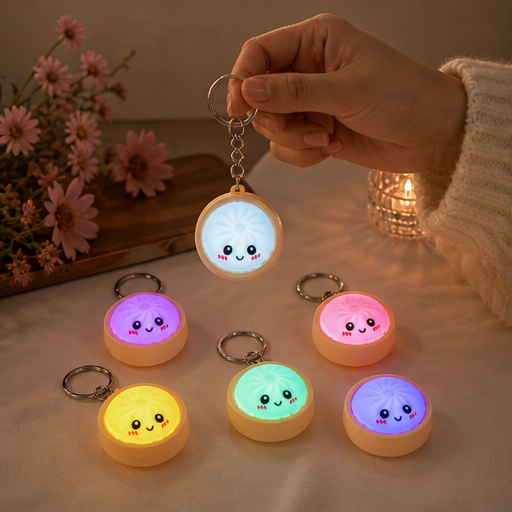 Bunwick – Touch-Sensing Glow Pressable Dumpling Fidget Keychain lifestyle