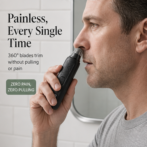 Trimora – Painless 360° Rotary Nose & Ear Hair Trimmer features