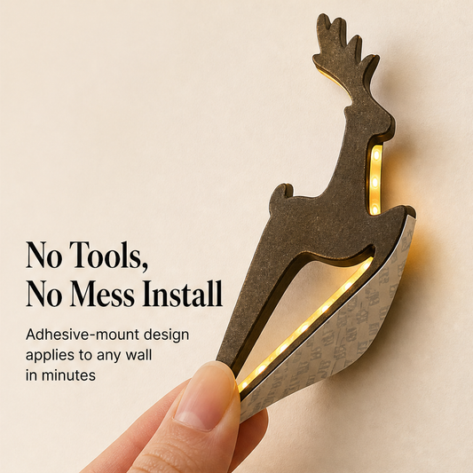 Amberdeer – Warm Glow LED Reindeer Wall Decorations + 50% OFF detail