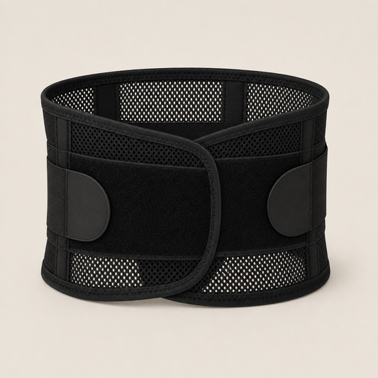 Corebrace – 4-Rod Breathable Adjustable Waist Support Brace + 50% OFF Black