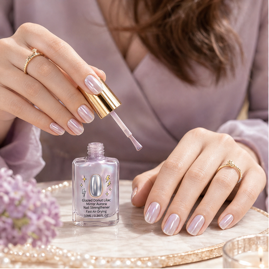 Glazenne – Mirror-Shine Lilac Nail Strengthener with Fast Air-Dry Formula + BUY 1 + PICK 1 FREE COLOR lifestyle