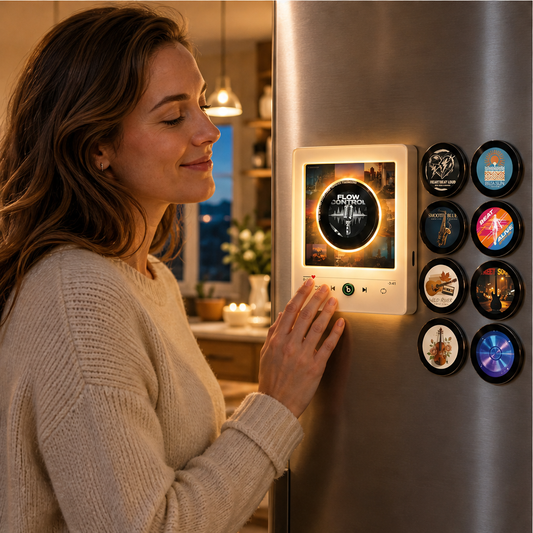 Fridgebeats Glow – Personalised Photo & Song Rotating Vinyl Fridge Magnet + 50% OFF lifestyle