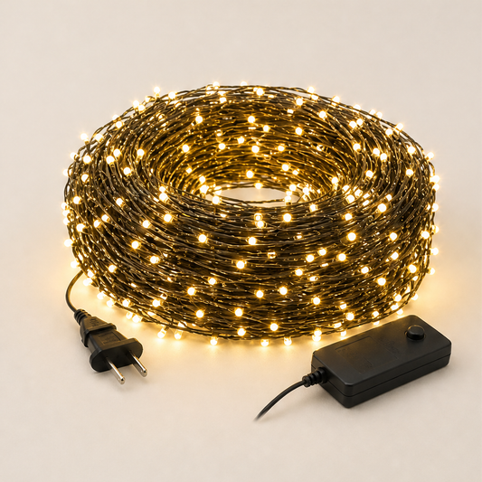 Emberlume – 20M 600-LED Dense Glow Christmas String Lights + 50% OFF Warm White