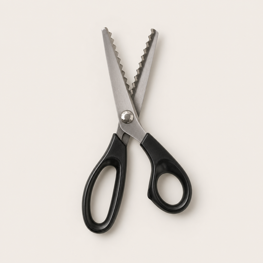 Sernova – Serrated Zigzag Blades, No-Fray Edge Sewing Scissors + 50% OFF Black