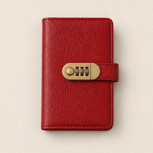 Vaultara – Combination Lock A6 Savings Notebook + 50% OFF Red