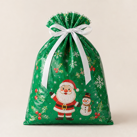Fircrest – Biodegradable Instant-Wrap Drawstring Christmas Gift Bags + 50% OFF Green