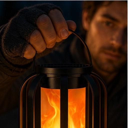 Emberwick – Solar Flickering Flame Lantern with Auto-On Dusk Sensor, Weatherproof + 50% OFF
