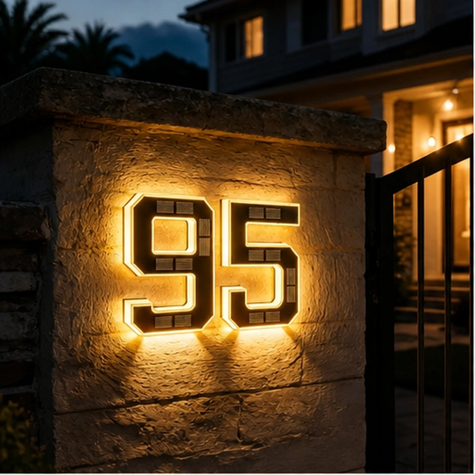 Duskmark – Solar LED House Numbers, 9-Inch Waterproof Address Light + 50% OFF