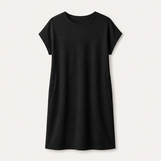 Solenne™ – Soft Breathable Midi T-Shirt Dress with Pockets + 50% OFF