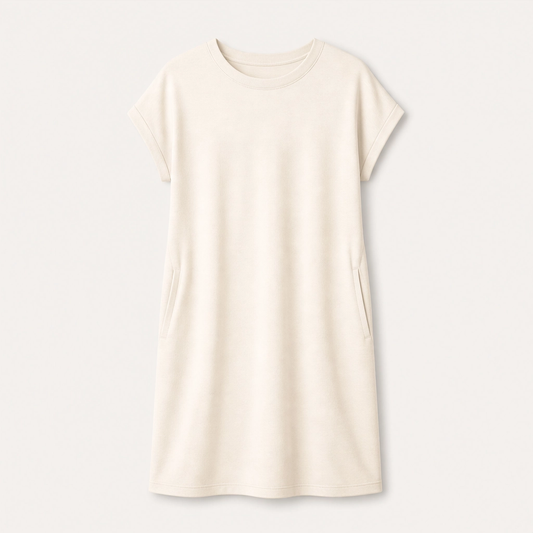 Solenne™ – Soft Breathable Midi T-Shirt Dress with Pockets + 50% OFF