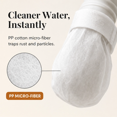 Clarivo – Slip-On Faucet Filter for Rust & Sediment, No-Tool Install (50 Pack + 10 Straps) + 50% OFF