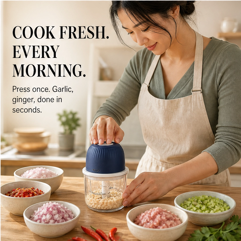 Prepwell – Cordless Rechargeable Mini Electric Food Processor + 50% OFF