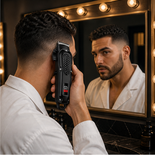 Steelcrest – Skin-Safe Cordless Hair Clipper with LED Display + 50% OFF