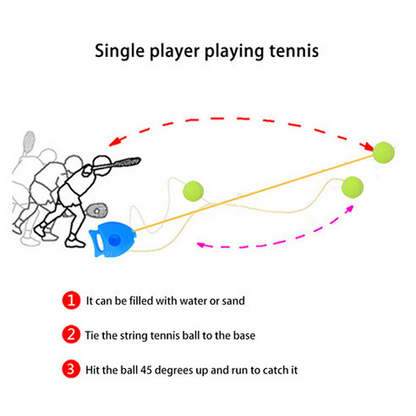 Volleon – Solo Tennis Trainer Rebounder with Weighted Base & Anti-Tangle Swivel + 50% OFF