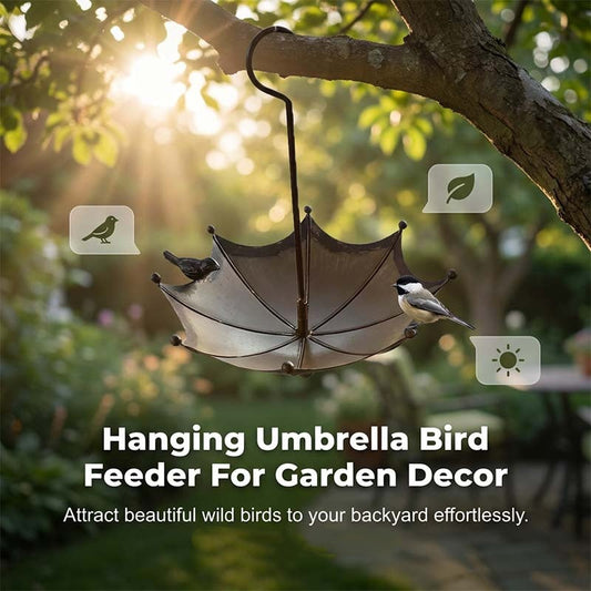 Wrenholm™ – Vintage Umbrella Bronze Bird Feeder & Bath +50% OFF