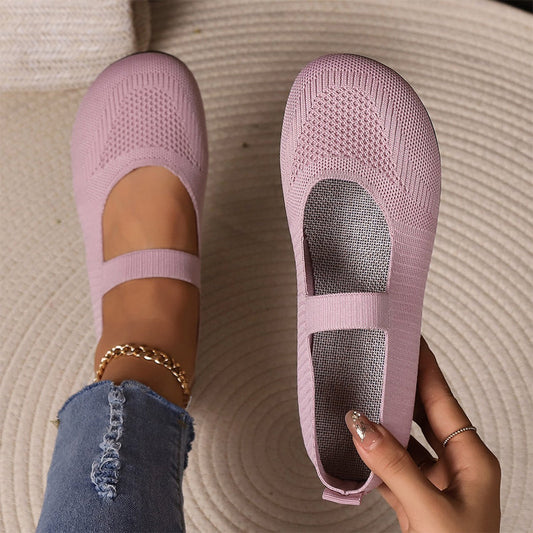 Driftwell™ – Breathable Knit Cushioned Slip-On Flats for Women + 50% OFF