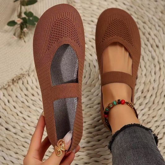 Driftwell™ – Breathable Knit Cushioned Slip-On Flats for Women + 50% OFF
